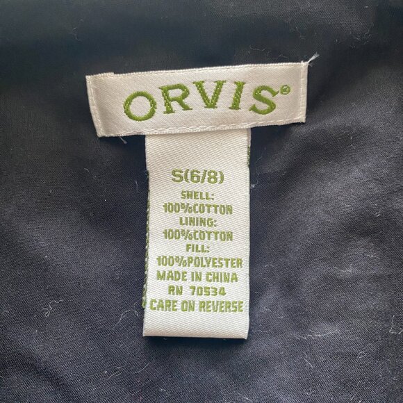 Orvis small 6/8 women's black sleeveless button down collared vest fall winter - Picture 7 of 8